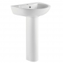 Prestige Proton Basin with Full Pedestal 540mm Wide - 1 Tap Hole