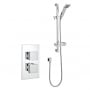 Prestige Pure Option 1 Thermostatic Concealed Shower Valve with Adjustable Slide Rail Kit - Chrome