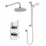 Prestige Viktory Thermostatic Dual Concealed Mixer Shower Adjustable Slide Rail Kit + Fixed Head