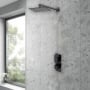 Purity Edge Black Dual Concealed Shower Set with Fixed Head