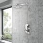 Purity Edge Chrome Dual Concealed Shower Set with Fixed Head