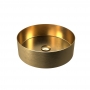 RAK Ingot Round Countertop Wash Basin 360mm Wide - Brushed Gold