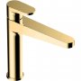 RAK Ischia Medium Height Basin Mixer Tap Without Waste - Brushed Gold