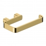 RAK Petit Square Toilet Paper Holder 135mm Wide - Brush Gold