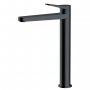 RAK Petit Round Tall Basin Mixer Tap Without Waste - Matt Black