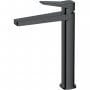 RAK Petit Square Tall Basin Mixer Tap Without Waste - Matt Black