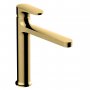 RAK Portofino Medium Height Basin Mixer Tap Without Waste - Brushed Gold