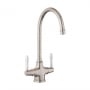 Rangemaster Belfast Dual Lever Kitchen Sink Mixer Tap - Brushed