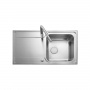 Rangemaster Iconica 1.0 Bowl Inset Kitchen Sink with Waste Kit 950mm L x 508mm W - Stainless Steel