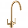 Rangemaster Parma Dual Lever Kitchen Sink Mixer Tap - Brushed Brass