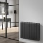 Reina Aron Die Cast Horizontal Electric Aluminium Black Radiator