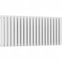 Reina Neval Double Horizontal Aluminium Radiator 600mm H x 1171mm W White