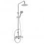 Sagittarius Ancona Thermostatic Bar Mixer Shower Valve with Riser Kit and Fixed Head - Chrome