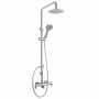 Sagittarius Tame Thermostatic Bar Mixer Shower Valve with Riser Kit and Fixed Head - Chrome