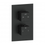 Signature Advance Thermostatic 2 Outlet Concealed Shower Valve Dual Handle - Matt Black