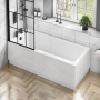 Signature Shine Single Ended Rectangular Shower Bath 1700mm x 750mm 0 Tap Hole (inc Leg Set)