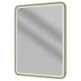 Signature Daisy Front-Lit LED Bathroom Mirror with Demister Pad 800mm H x 600mm W - Brushed Brass