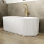 Signature Deco Fluted Double Ended Freestanding Bath 1700mm x 750mm 0 Tap Hole