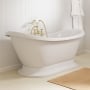 Signature Empress Freestanding Roll Top Bath with Base 1760mm x 700mm 2 Tap Hole