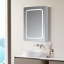 Signature Florence 1-Door LED Mirrored Bathroom Cabinet with Demister Pad 700mm H x 500mm W