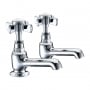 Signature Greenwich Bath Taps Pair Pillar Mounted - Chrome