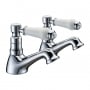 Signature Hampstead Basin Taps Pair Pillar Mounted - Chrome