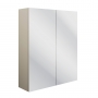 Signature Malmo 2-Door Mirrored Bathroom Cabinet 600mm Wide - Matt Latte