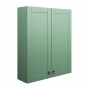 Signature Malmo Wall Hung 2-Door Storage Unit 600mm Wide - Matt Sage Green