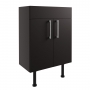 Signature Oslo Floor Standing 2-Door Vanity Unit 600mm Wide - Matt Graphite Grey