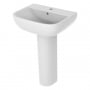 Signature QuikPak Basin and Full Pedestal 540mm Wide - 1 Tap Hole