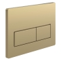 Signature Rectangle Push Button Dual Flush Plate - Brushed Bronze