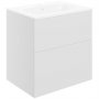 Signature Umea Wall Hung 2-Drawer Vanity Unit with Basin 610mm Wide - Matt White