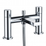 Signature Stance Bath Shower Mixer Tap with Shower Kit Pillar Mounted - Chrome