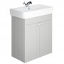 Delphi Henbury Floor Standing 2-Door Vanity Unit with Basin 800mm Wide - Country White