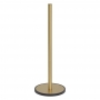 Tiger Tune Spare Toilet Roll Holder Freestanding - Brushed Brass/Black