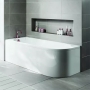 Trojan J Shaped Single Ended Bath 1700mm x 750mm Left Handed - No Tap Hole (inc Leg Set)