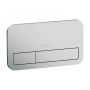 Villeroy & Boch ViConnect Flat Dual Button Toilet Flush Plate - Brushed Chrome