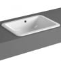 Vitra S20 Compact Countertop Inset Basin Front Overflow 500mm Wide - 0 Tap Hole