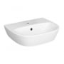 Vitra Zentrum Wall Hung Cloakroom Basin 450mm Wide - 1 Tap Hole