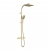 Bristan Qubo Thermostatic Bar Shower with Rigid Riser - Brushed Brass