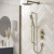 Bristan Tangram Dual Concealed Mixer Shower with Shower Kit and Fixed Head - Brushed Brass