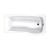 Carron Aspect P-Shaped Shower Bath 1700mm x 700/800mm Right Handed - 5mm Acrylic