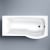 Carron Aspect P-Shaped Curved Shower Bath 1700mm x 700mm/800mm