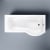 Carron Sigma P-Shaped Curved Shower Bath 1800mm x 750mm/900mm