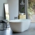 Clearwater Formoso Petite Clear Stone Freestanding Bath 1500mm x 800mm - Matt White