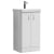 Delphi Direction Floor Standing 2-Door Vanity Unit with Basin 500mm Wide - Gloss White