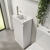 Delphi Halite Floor Standing 1-Door Vanity Unit with Basin 400mm Wide - White