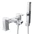 Delphi Hiron Bath Shower Mixer Tap with Shower Kit Pillar Mounted - Chrome