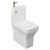 Delphi P2 Square Close Coupled Toilet with Integrated Basin (Brushed Brass Accent)