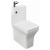 Delphi P2 Square Close Coupled Toilet with Integrated Basin (Black Accent)
